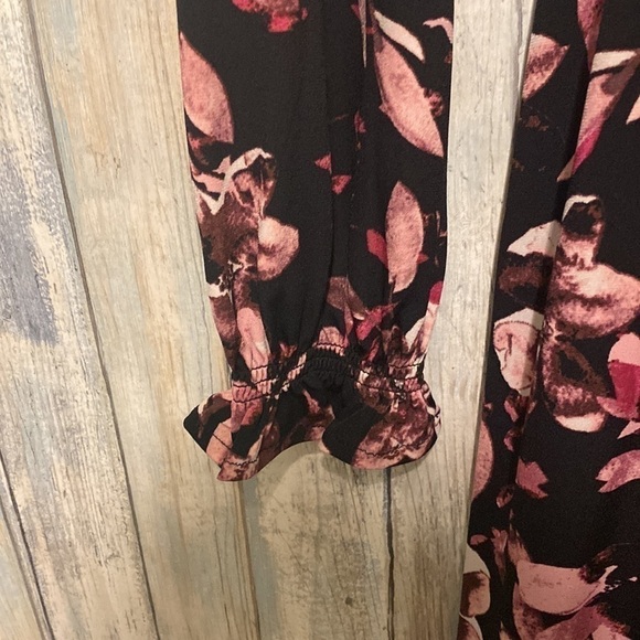 Ellen Tracy Collection Floral Mock Wrap Dress | Long Sleeve | Size - Picture 8 of 12